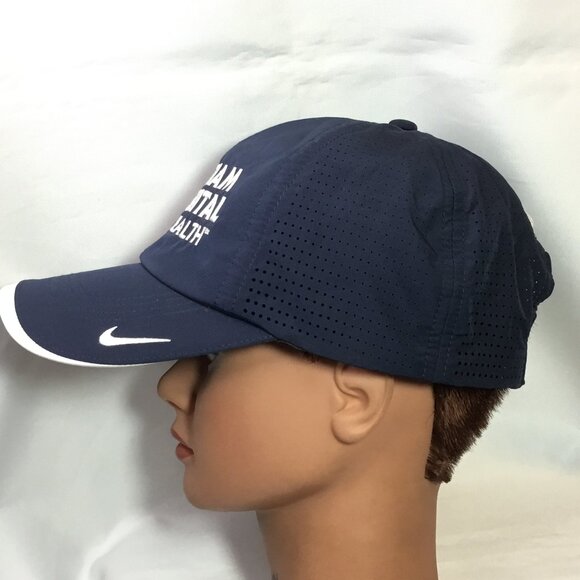 Men's Nike Golf Hat Cap Dri-Fit Strapback Vented Black White NWT - Picture 1 of 7